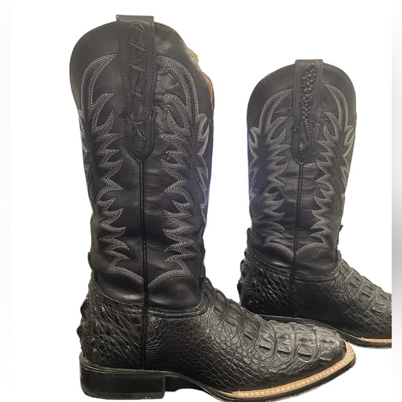 Stetson Men’s Black Alligator Cowboy Boots - Picture 14 of 15